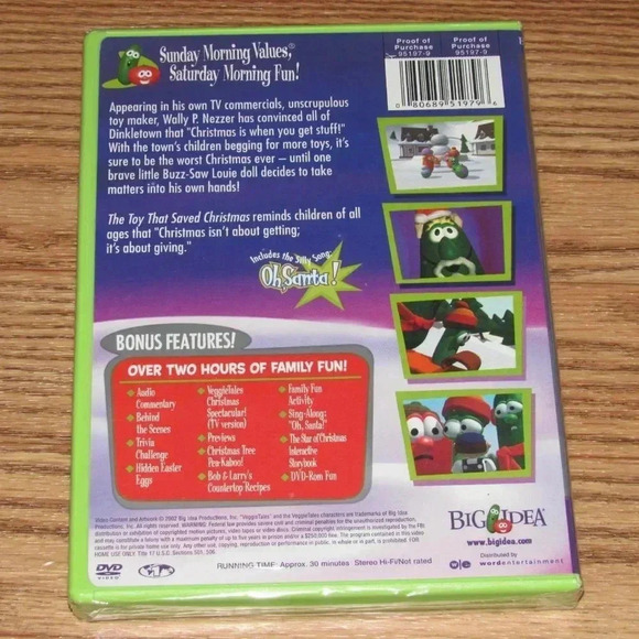 VeggieTales (DVD)The Toy That Saved Christmas (30 minutes)~SEALED! - Picture 2 of 2